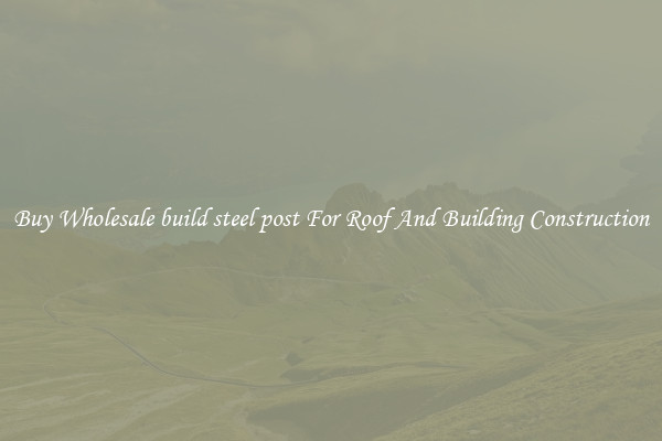 Buy Wholesale build steel post For Roof And Building Construction