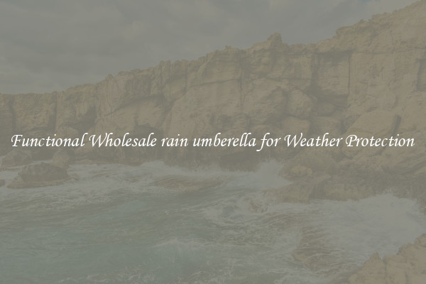 Functional Wholesale rain umberella for Weather Protection 
