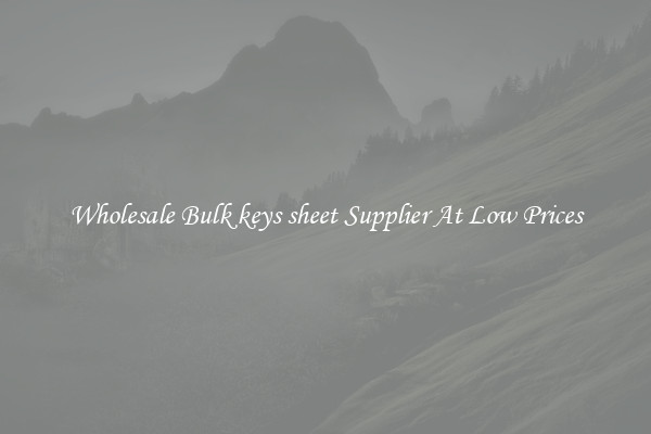 Wholesale Bulk keys sheet Supplier At Low Prices