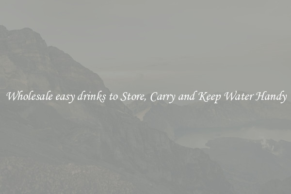 Wholesale easy drinks to Store, Carry and Keep Water Handy