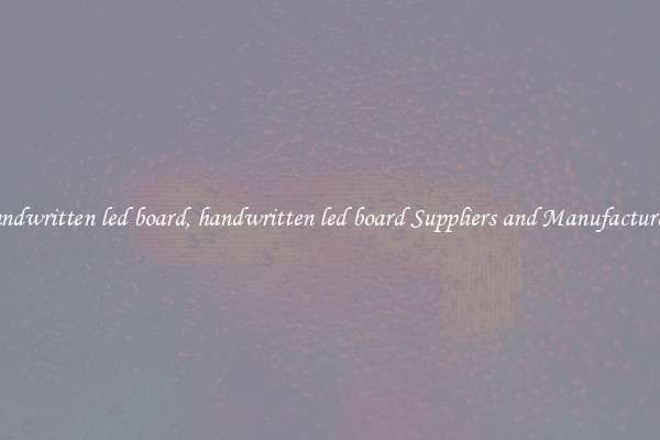 handwritten led board, handwritten led board Suppliers and Manufacturers