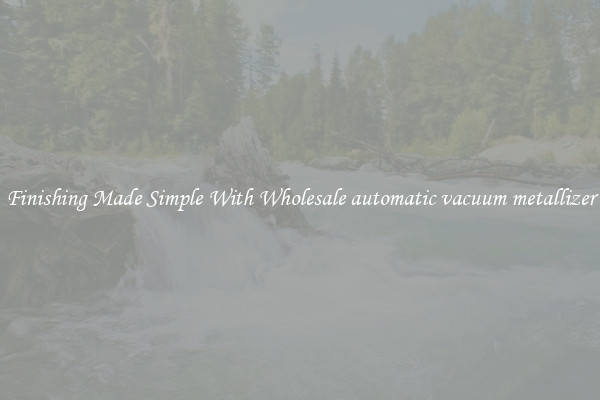 Finishing Made Simple With Wholesale automatic vacuum metallizer