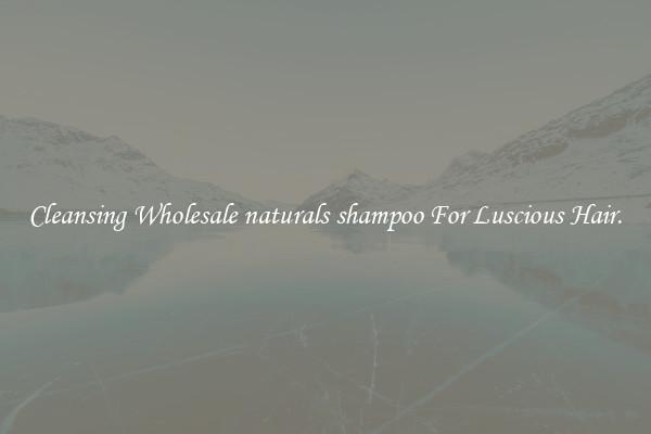 Cleansing Wholesale naturals shampoo For Luscious Hair.