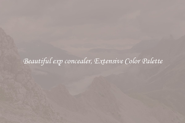 Beautiful exp concealer, Extensive Color Palette
