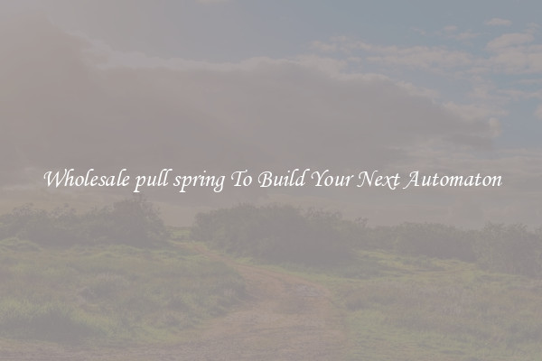 Wholesale pull spring To Build Your Next Automaton