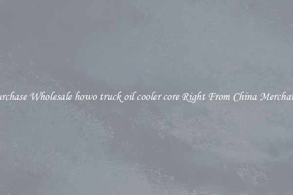Purchase Wholesale howo truck oil cooler core Right From China Merchants