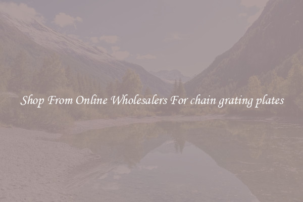 Shop From Online Wholesalers For chain grating plates