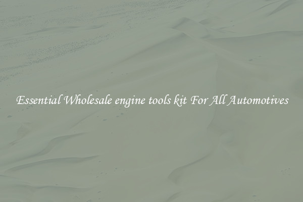 Essential Wholesale engine tools kit For All Automotives