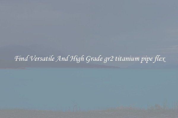 Find Versatile And High Grade gr2 titanium pipe flex