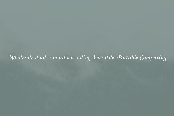 Wholesale dual core tablet calling Versatile, Portable Computing