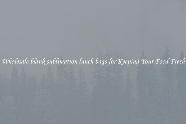 Wholesale blank sublimation lunch bags for Keeping Your Food Fresh